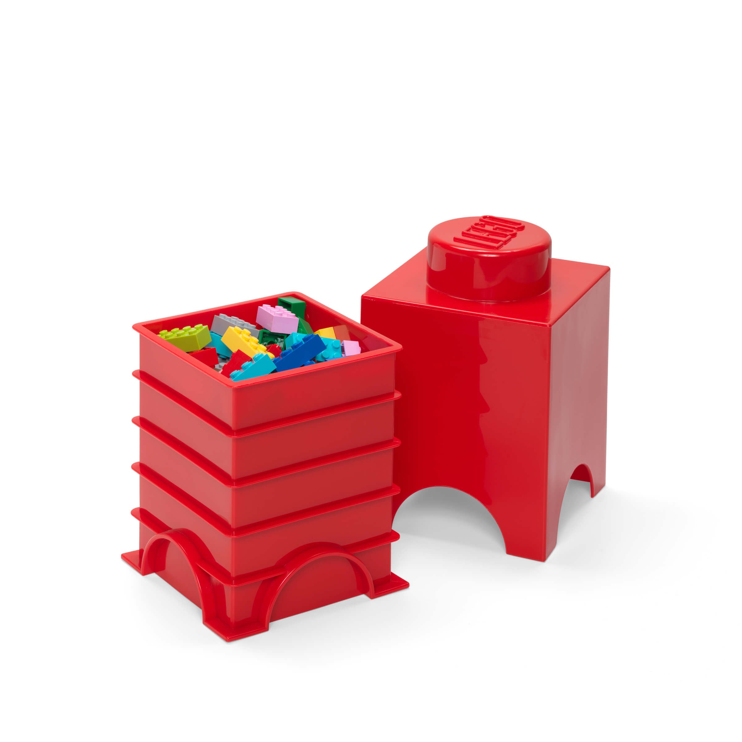 the family store lego storage brick red