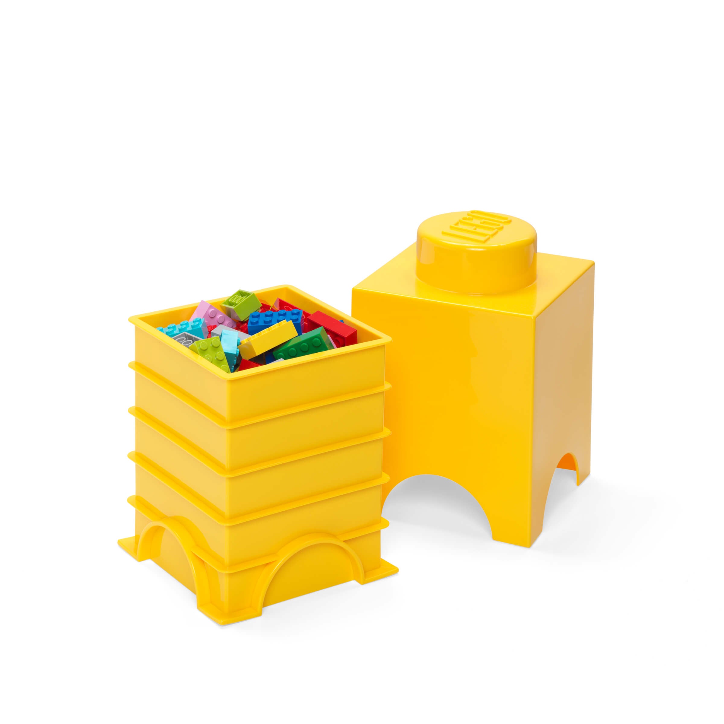 the family store lego storage brick yellow