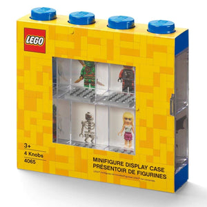 lego minifig display case blue
