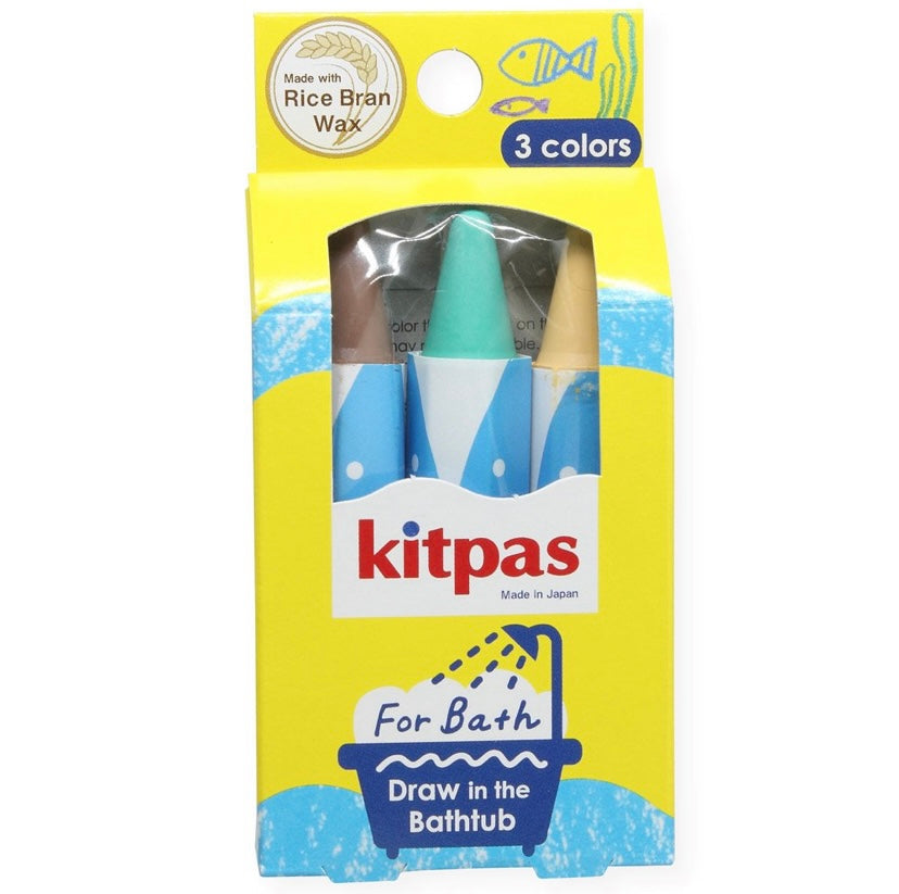 Kitpas Rice Wax Bath Crayons - 3 Pack - Turtle